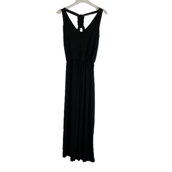 Love Tree Pants - Love Tree Strappy Open Back Jumper Jumpsuit Black